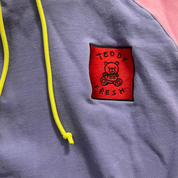 Men Teddy Fresh Color Block Jumper Pastel Pullover Hoodie Sweatshirt Sweater - Picture 2 of 4